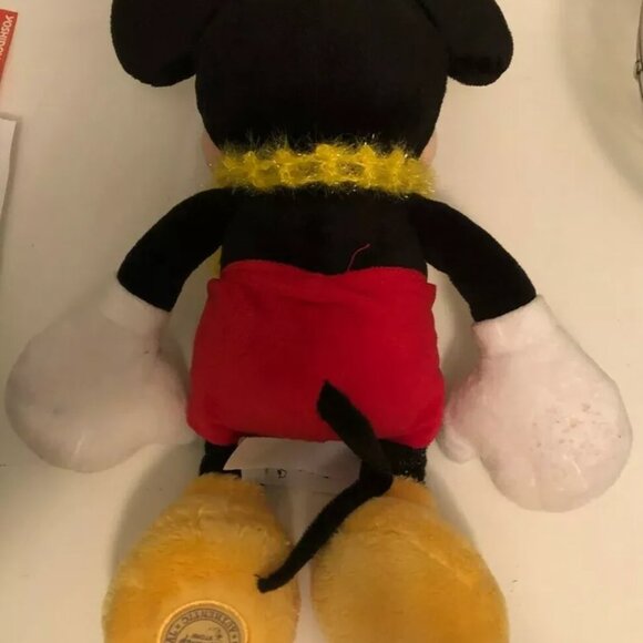 Mickey Mouse Plush w/ Yellow Bib. Genuine Disney Store - Preowned, 13.5" Doll - Picture 2 of 6